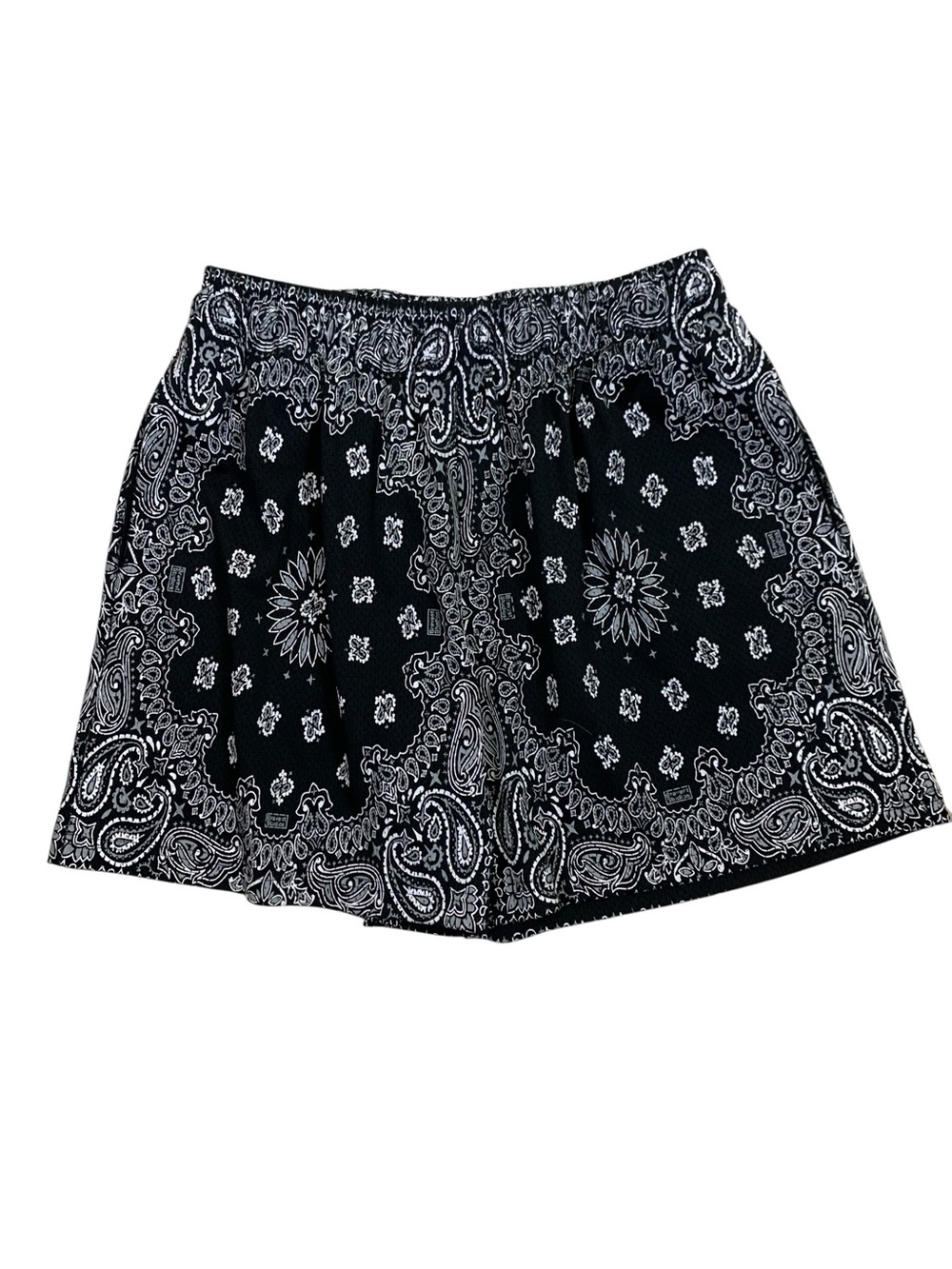 Bravest Studios Black Bandana Paisley Mesh Shorts XL Streetwear Basketball